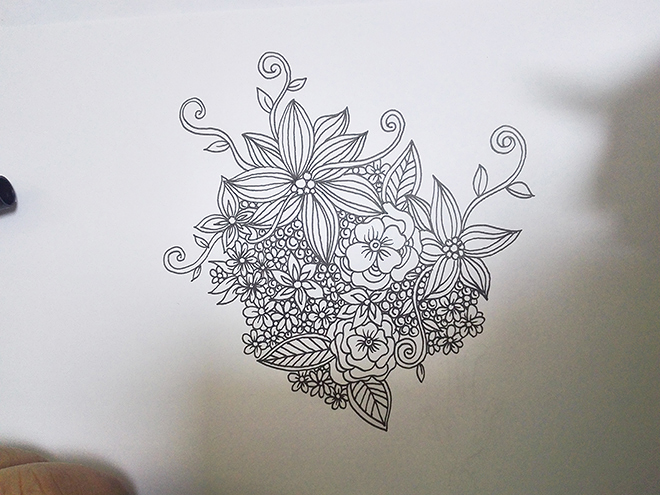 线描画干货：花之鱼绘画全过程