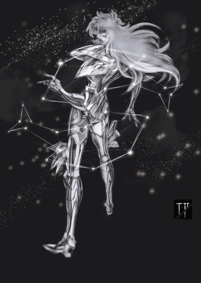 双鱼座♓_线描画