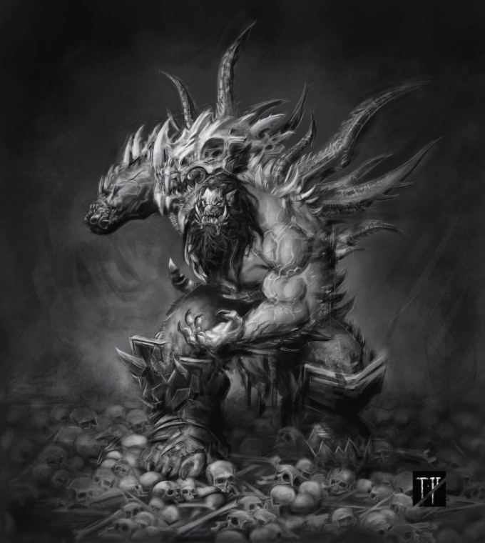 魔兽世界_线描画