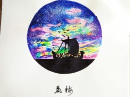 月上船头