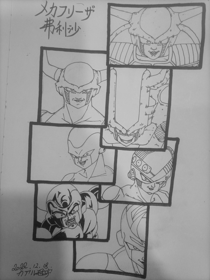 再一次乱涂乱画的弗利沙_线描画