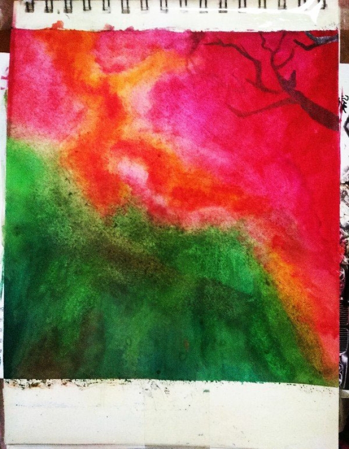 消夏_线描画