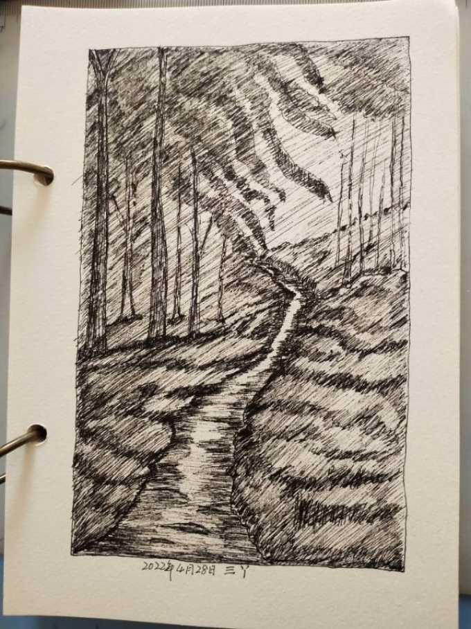 黑暗森林_线描画
