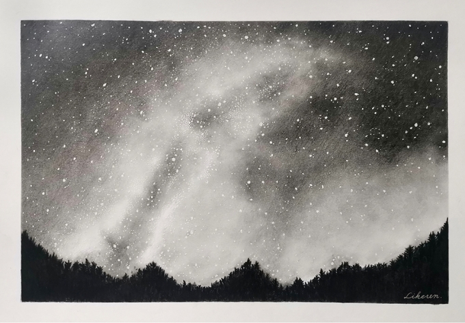 星空_线描画