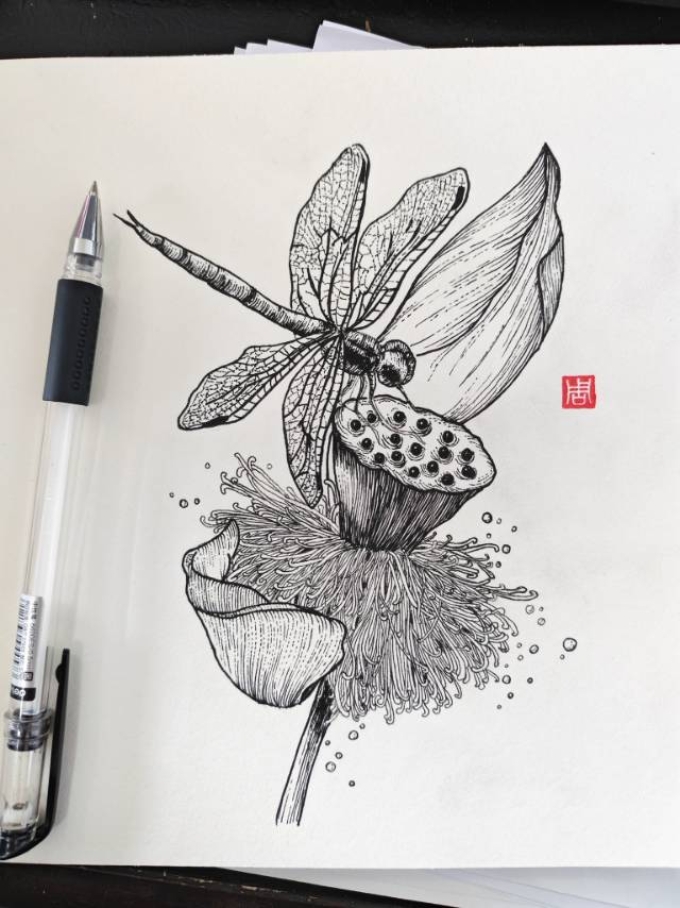 控笔练习_线描画