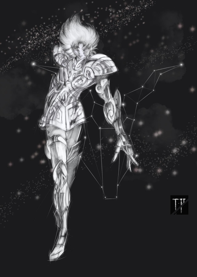 摩羯座♑_线描画