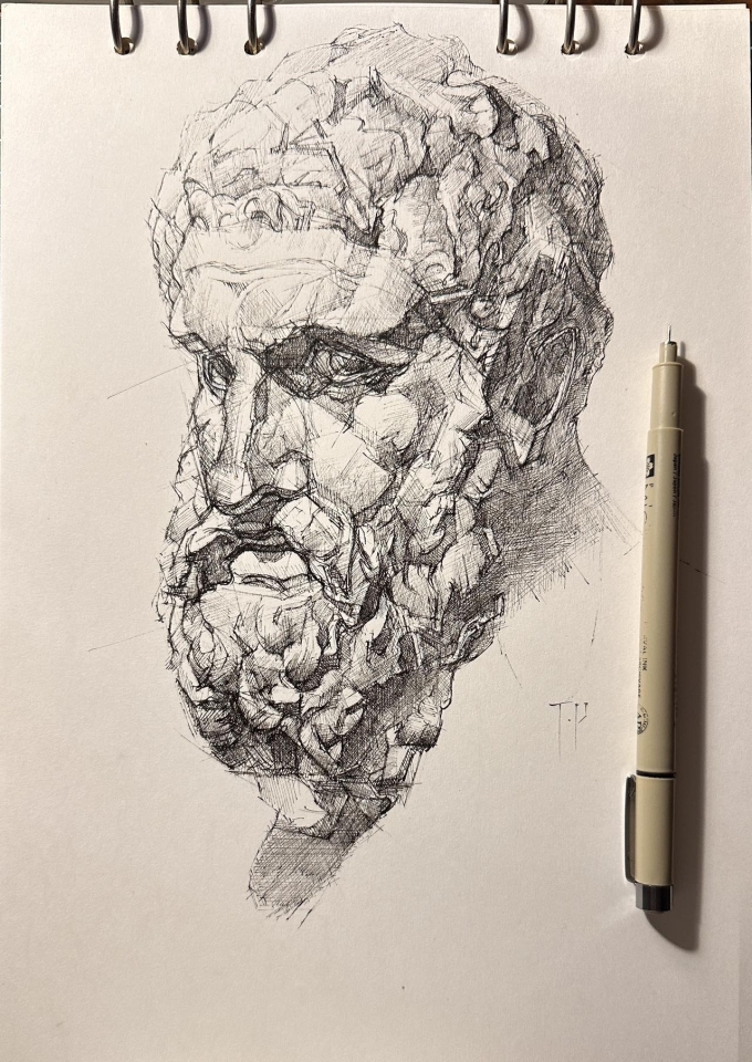 线条的魅力_线描画
