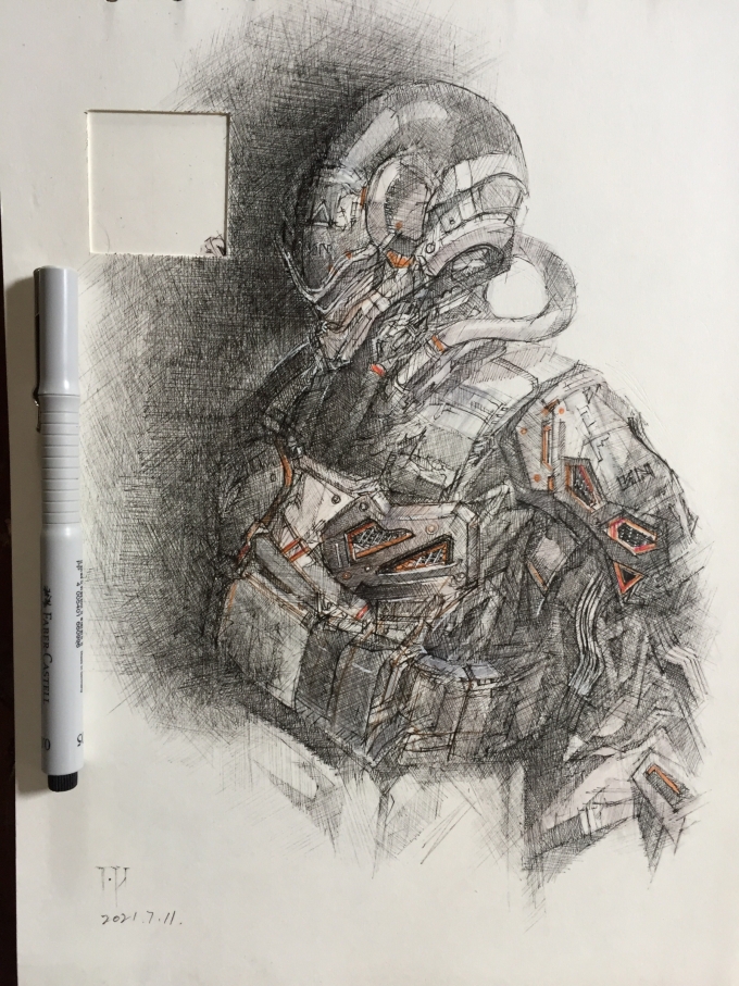 窗........._线描画