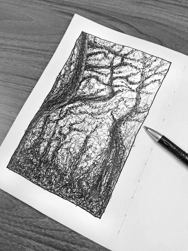 黑暗森林--乱画系列第三弹_线描画