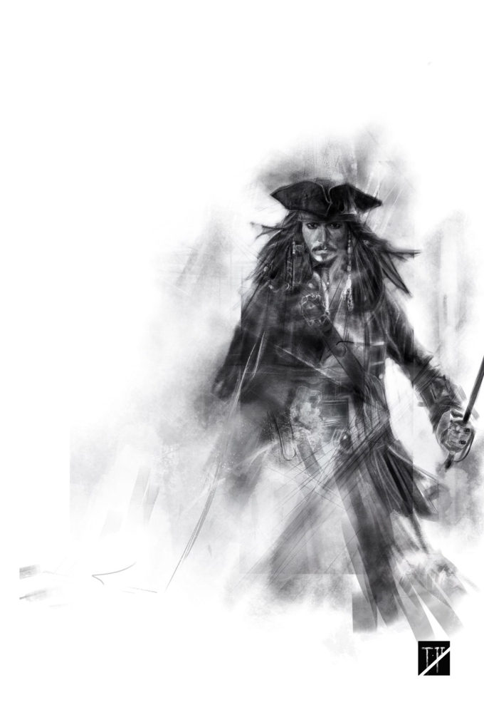 人物造型练习_线描画