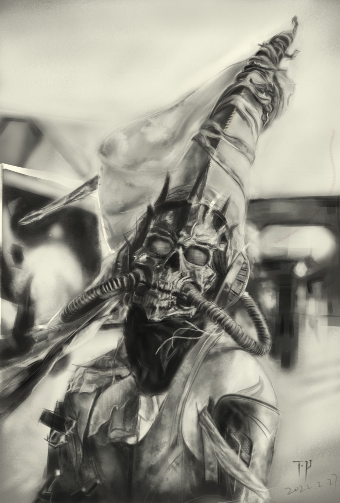 疫情世界_线描画