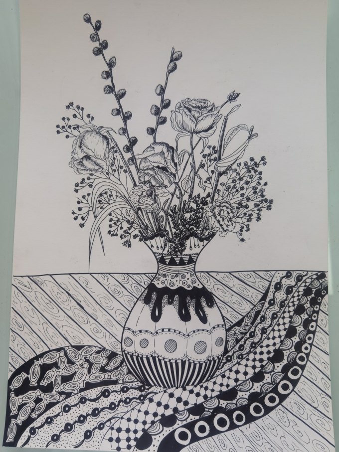 干花写生_线描画