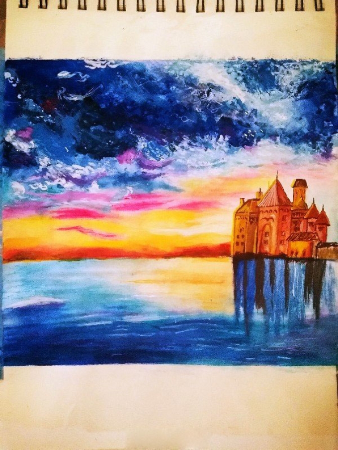 洱海_线描画